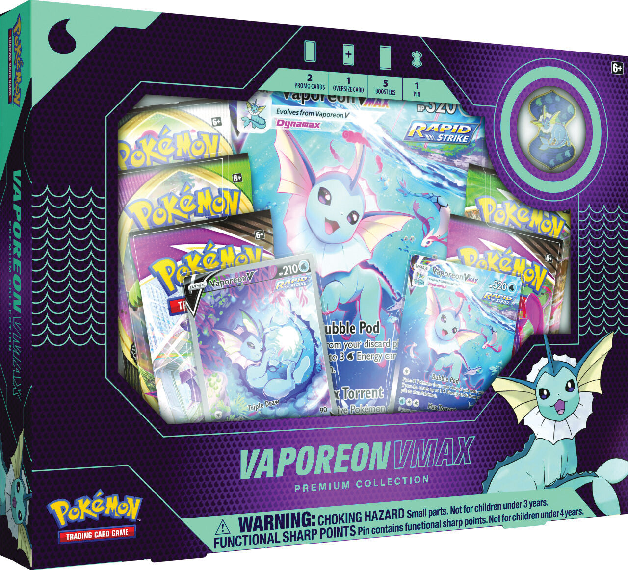 Pokémon TCG: Vaporeon VMAX Premium Collection