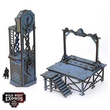Wild West Exodus Red Oak Gallows and Clock Tower