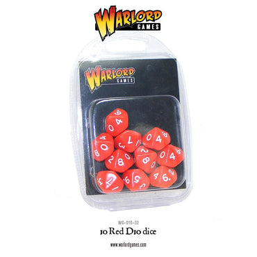 Bolt Action:  D10 Dice Pack - Red (10)