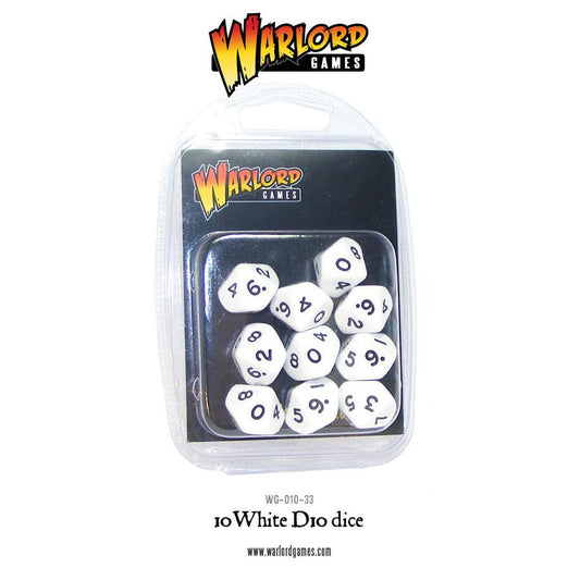 Bolt Action:  D10 Dice Pack - White (10)
