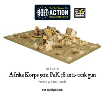 Bolt Action Afrika Korps 5cm PaK 38 anti-tank gun