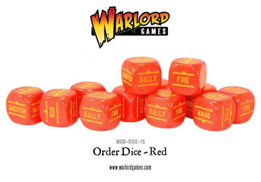 Bolt Action Order Dice pack - Red