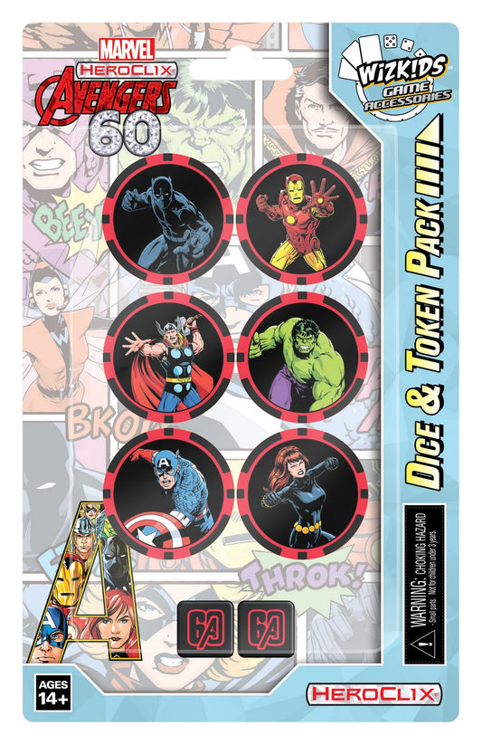 Avengers 60th Anniversary Dice and Token Pack: Marvel HeroClix