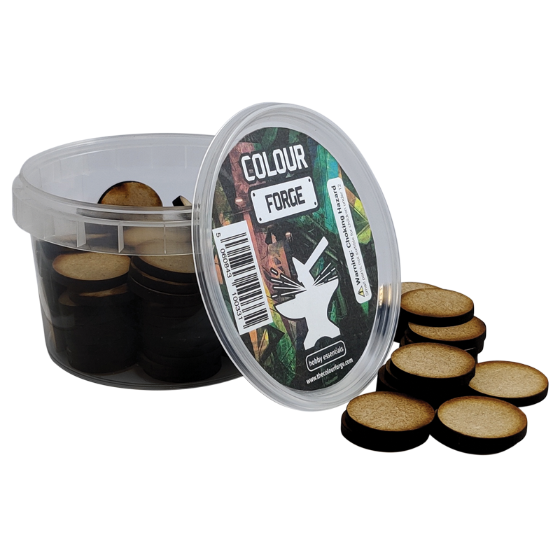 MDF Bases - 25mm Round (100) - Colour Forge
