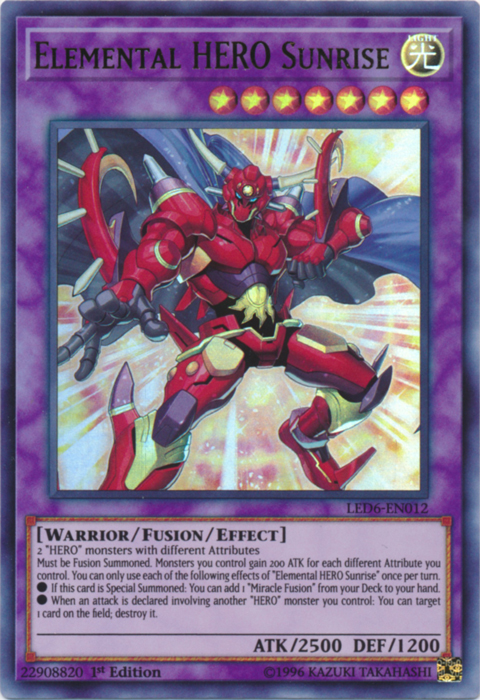 Elemental Hero Sunrise [LED6-EN012] Ultra Rare