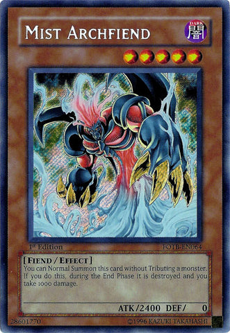 Mist Archfiend [FOTB-EN064] Secret Rare