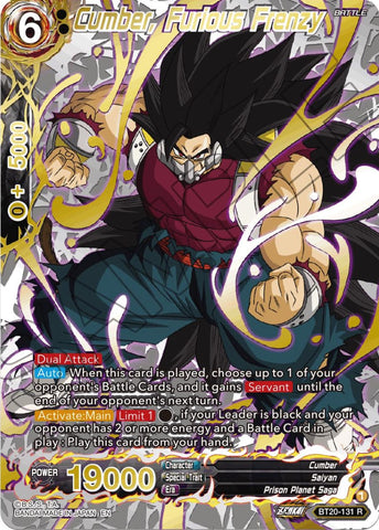 Cumber, Furious Frenzy (Gold-Stamped) (BT20-131) [Power Absorbed]