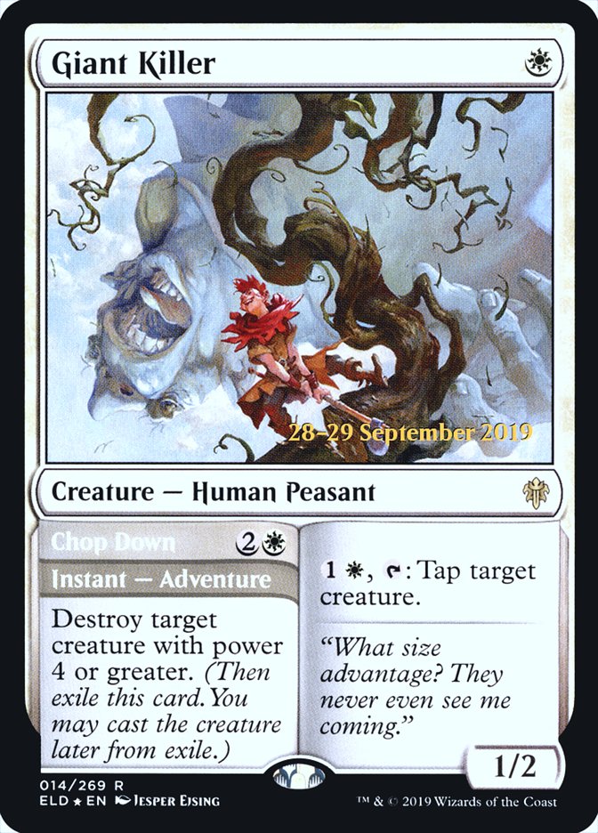 Giant Killer // Chop Down [Throne of Eldraine Prerelease Promos]