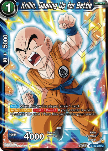 Krillin, Gearing Up for Battle (BT20-039) [Power Absorbed]