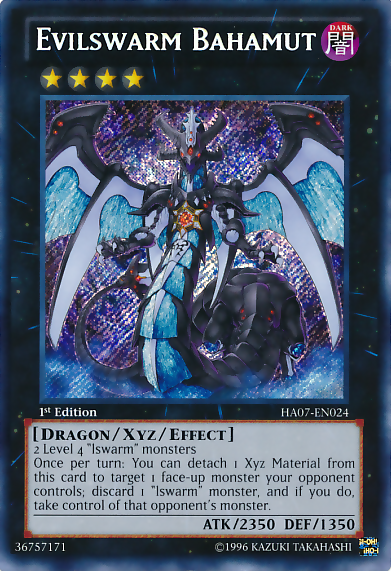 Evilswarm Bahamut [HA07-EN024] Secret Rare