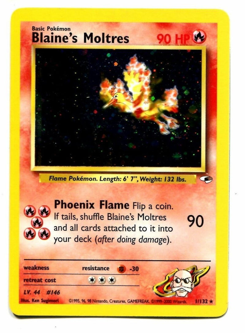 Holofoil Blaine's shops Moltres Pokemon card