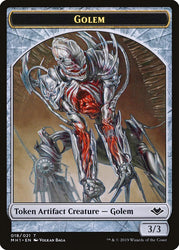 Elemental (008) // Golem (018) Double-Sided Token [Modern Horizons Tokens]
