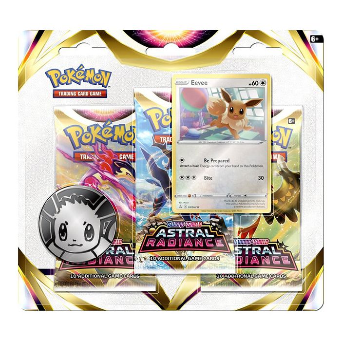 Pokémon TCG: Sword & Shield 10 Astral Radiance 3-Pack Booster Display Eevee