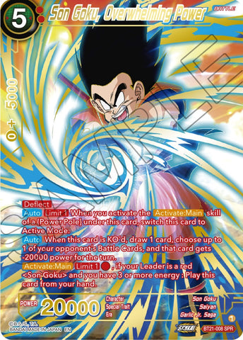 Son Goku, Overwhelming Power (SPR) (BT21-008) [Wild Resurgence]