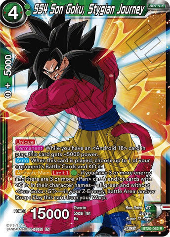 SS4 Son Goku, Stygian Journey (BT20-062) [Power Absorbed]