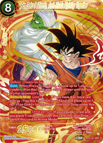 Son Goku & Piccolo, Arch-Rivals Fighting Together (SPR) (BT21-011) [Wild Resurgence]