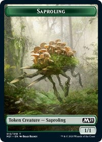 Saproling // Zombie Double-Sided Token [Core Set 2021 Tokens]