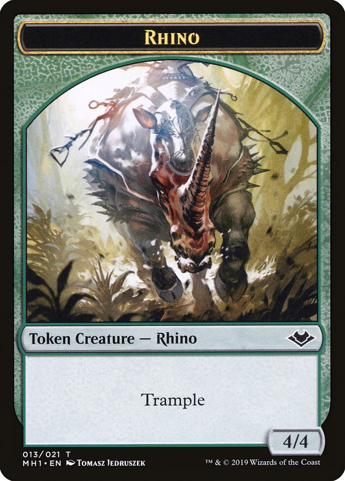 Goblin (010) // Rhino (013) Double-Sided Token [Modern Horizons Tokens]