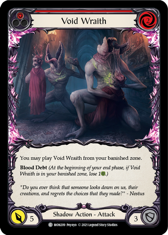 Void Wraith (Red) [MON209] (Monarch)  1st Edition Normal