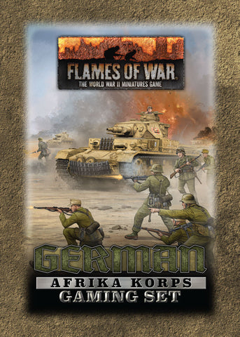 Flames of War - German Afrika Korps Gaming Set (x20 Tokens, x2 Objectives, x16 Dice)