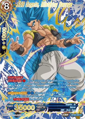 SSB Gogeta, Blistering Barrage (Gold-Stamped) (BT20-034) [Power Absorbed]