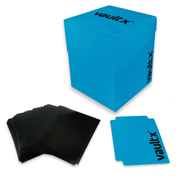 Vault X Large Deck Box wih 150 Card Sleeves Blue