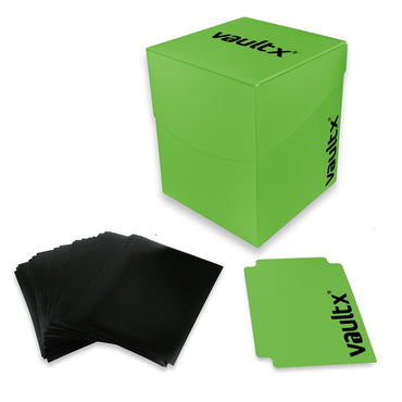 Vault X Large Deck Box wih 150 Card Sleeves Green