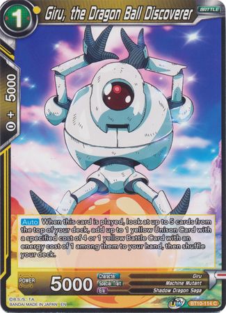 Giru, the Dragon Ball Discoverer (BT10-114) [Rise of the Unison Warrior 2nd Edition]