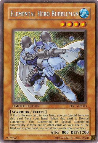 Elemental Hero Bubbleman [EHC1-EN003] Secret Rare