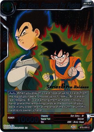 Son Goku, Prepping for Fusion (BT6-005_PR) [Destroyer Kings Prerelease Promos]