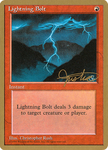 Lightning Bolt (Mark Justice) [Pro Tour Collector Set]