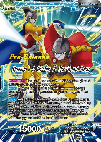 Gamma 1 & Gamma 2 // Gamma 1 & Gamma 2, Newfound Foes (BT17-032) [Ultimate Squad Prerelease Promos]