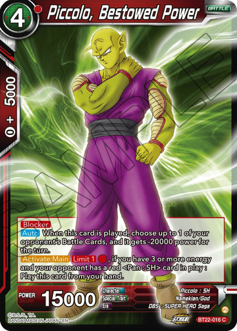 Piccolo, Bestowed Power (BT22-016) [Critical Blow]