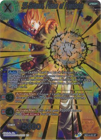 SS Gotenks, Fusion of Friendship (Gold Stamped / Starter Deck - Saiyan Wonder) (SD14-02) [Rise of the Unison Warrior]