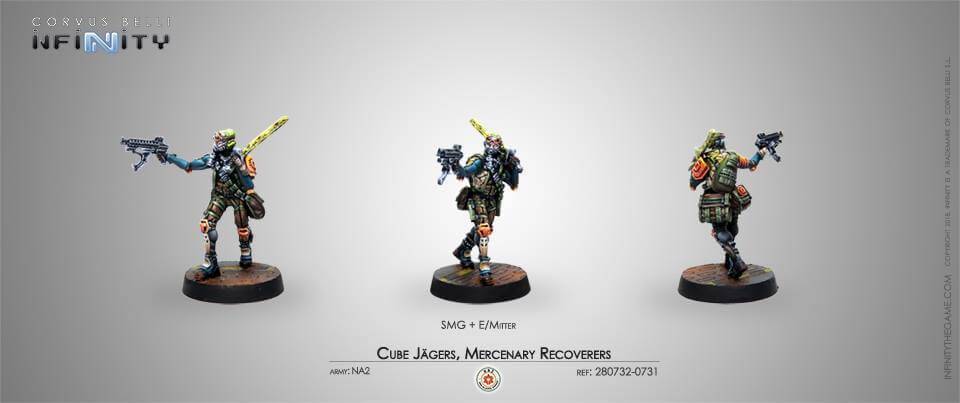 Cube Jagers, Mercenary Recoverers (SMG) Infinity Corvus Belli