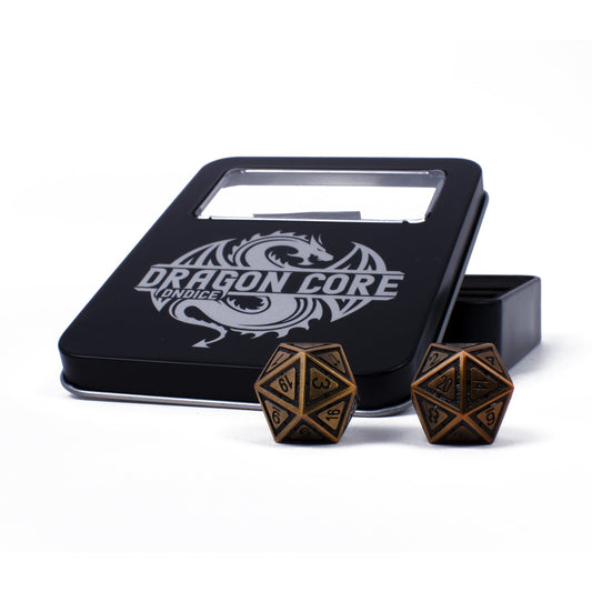 Clockwork Gold Dragon DnDice Set