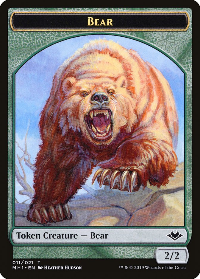 Zombie (007) // Bear (011) Double-Sided Token [Modern Horizons Tokens]