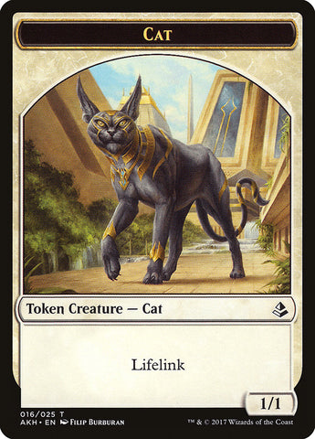 Proven Combatant // Cat Double-Sided Token [Hour of Devastation Tokens]