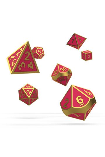 Oakie Doakie Dice RPG Set Metal Glow in the Dark - Golden Princess (7)