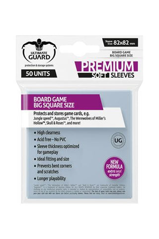 Ultimate Guard Premium Soft Sleeves for Board Game Cards Big Square 82x82mm (50)