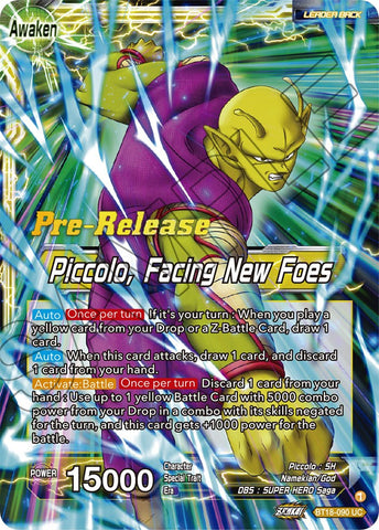 Piccolo // Piccolo, Facing New Foes (BT18-090) [Dawn of the Z-Legends Prerelease Promos]