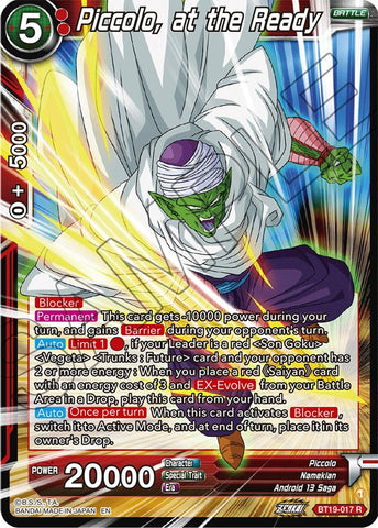 Piccolo, at the Ready (BT19-017) [Fighter's Ambition]