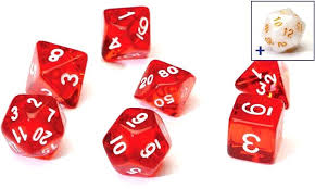 Sirius Dice Polyhedral Dice Set - Translucent Red