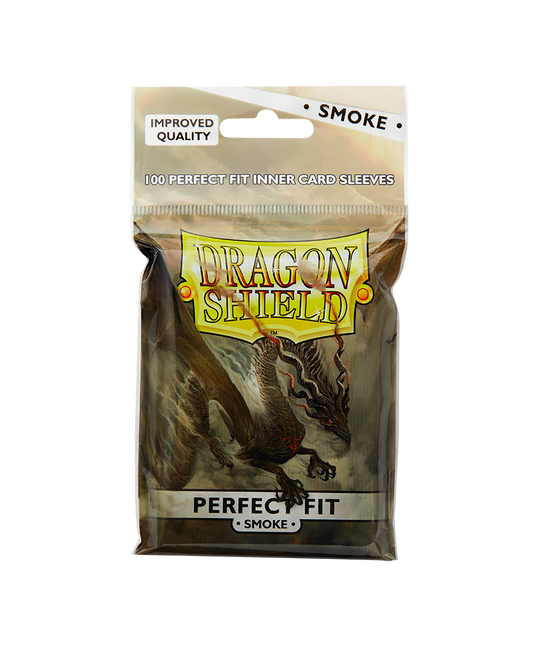 Dragon Shield Standard Perfect Fit Sleeves - Clear/Smoke (100 Sleeves)