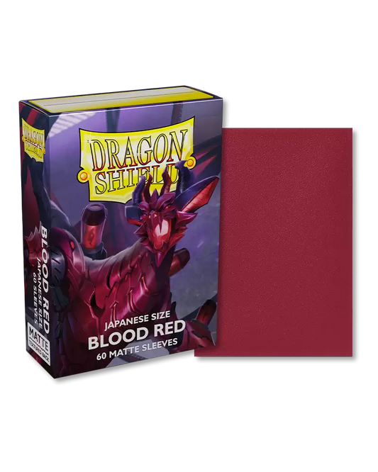 Dragon Shield Japanese Size Matte Sleeves - Blood Red (60)