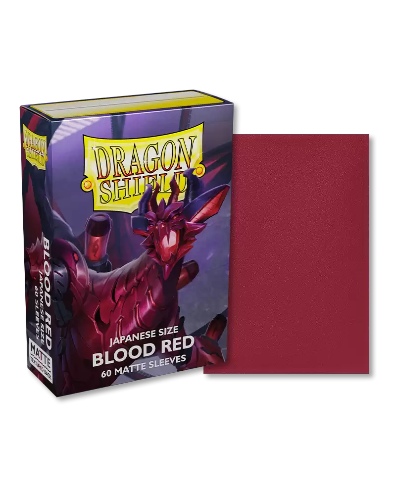 Dragon Shield Japanese Size Matte Sleeves - Blood Red (60)