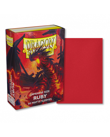 Dragon Shield Japanese Size Matte Sleeves - Ruby (60)