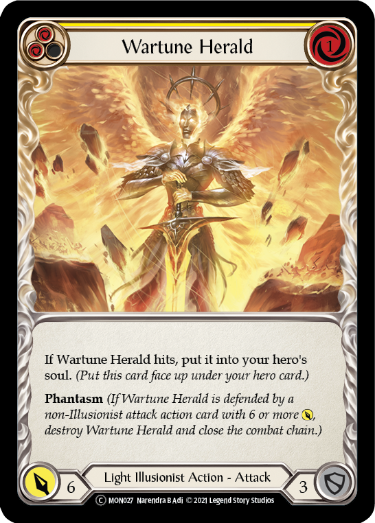 Wartune Herald (Yellow) [U-MON027-RF] (Monarch Unlimited)  Unlimited Rainbow Foil