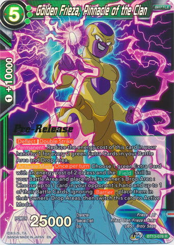 Golden Frieza, Pinnacle of the Clan (BT13-076) [Supreme Rivalry Prerelease Promos]