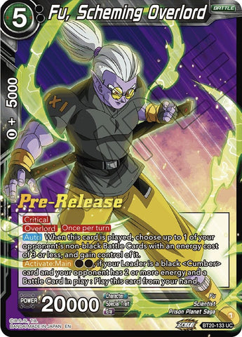 Fu, Scheming Overlord (BT20-133) [Power Absorbed Prerelease Promos]